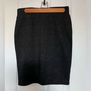Style & Co - black/gray animal print skirt.
